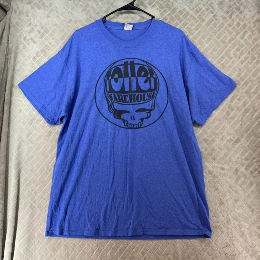 Port & Company T-Shirt Adult XL Roller Warehouse Grateful Dead Blue Short Sleeve